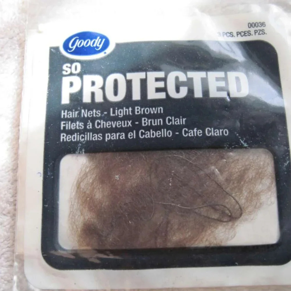 Goody Mesh Hair Nets Elastic Border Edge Comfortable Hold Protect Neat Invisible